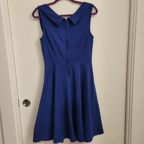 Lindy Bop 1950s Style Navy Blue Swing Dress - Picture 5 of 7